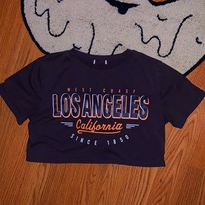 Los Angeles California jersey crop tee